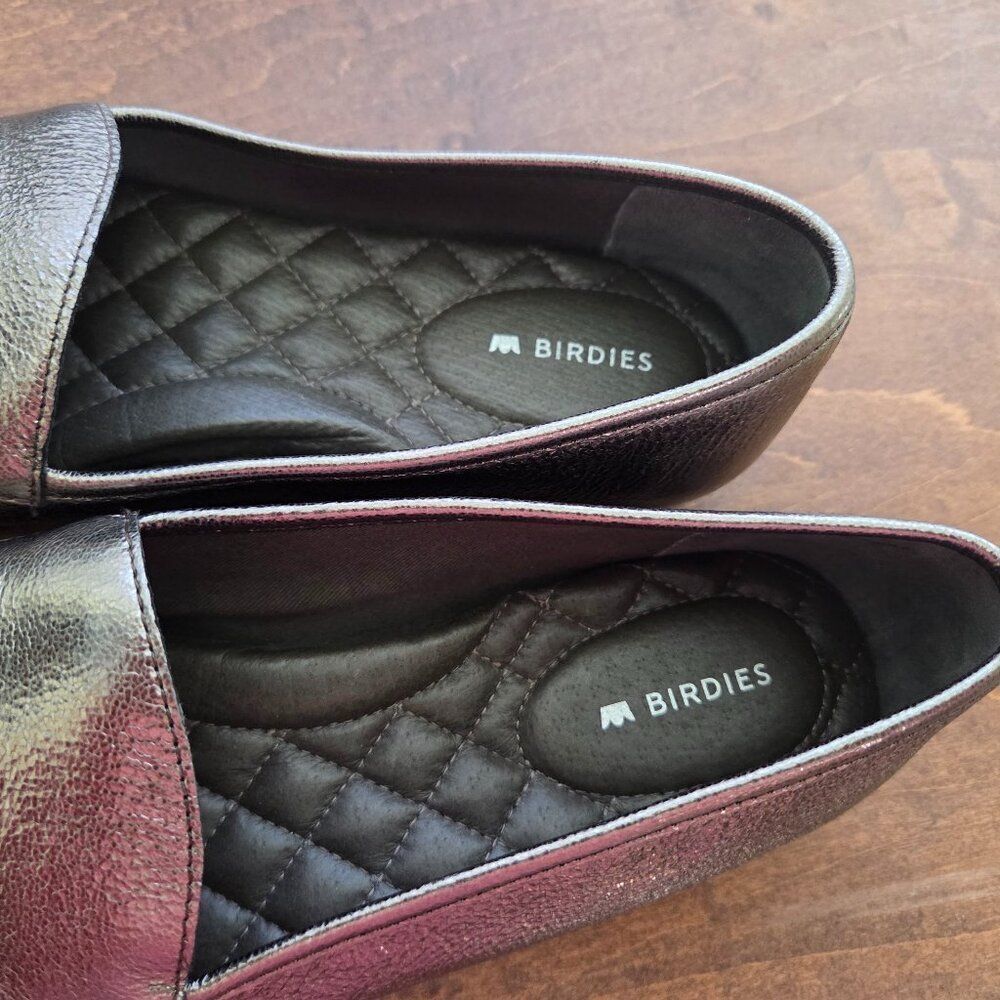 Birdies Pewter Metallic Loafer Flats Womens Size 7 Holiday Driving Shoe Bronze - Picture 4 of 8